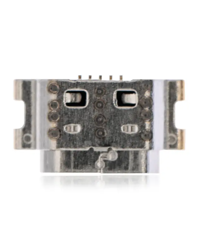 Connecteur de charge à souder — format Micro B, 5 broches, 4 points de fixation (C115)