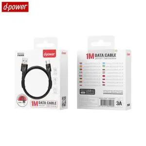 Câble Data USB vers USB-C d-power F6005 (1m) Noir