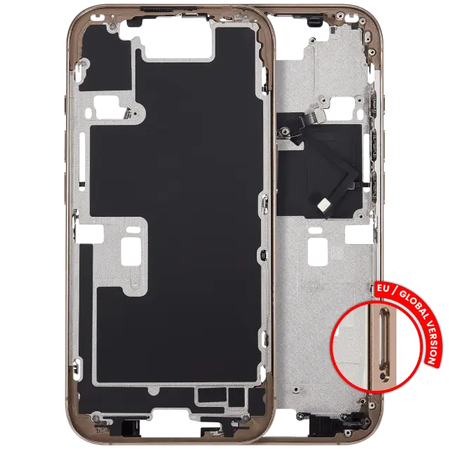 Châssis pour Apple iPhone 16 Pro (version EU, compatible premium, Desert Titanium)