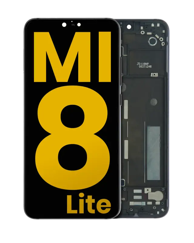 Écran LCD avec châssis pour Xiaomi Mi 8 Lite (reconditionné, noir minuit)