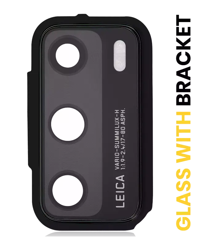 Lentille de caméra arrière avec support pour Huawei P40 (noir)