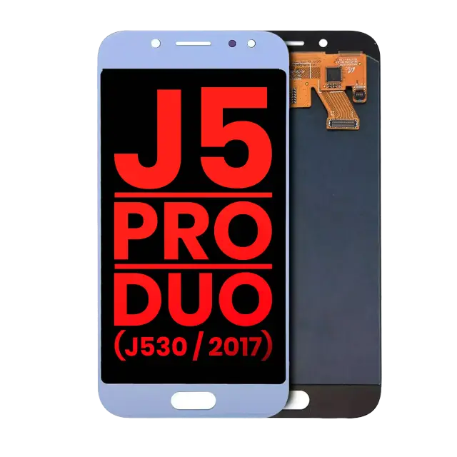 Écran OLED sans châssis pour Samsung Galaxy J5 / Pro / Duo (J530 / 2017) (compatible premium, Blue / Silver)