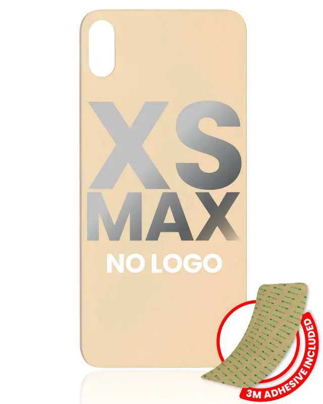 Vitre arrière pour Apple iPhone XS Max (No Logo / Large Camera Hole, or)