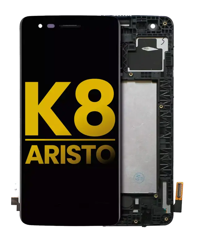 Écran LCD avec châssis pour LG K8 (2017) / Aristo (version US, reconditionné, noir)