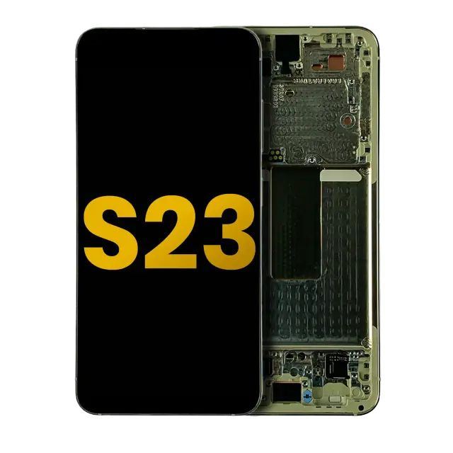 Écran OLED avec châssis pour Samsung Galaxy S23 5G (version US & internationale, reconditionné, Cream)