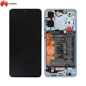 Bloc Écran Complet avec Châssis et Batterie Original Huawei P30 02352NLP 02354HMF 02354KUB Nacre