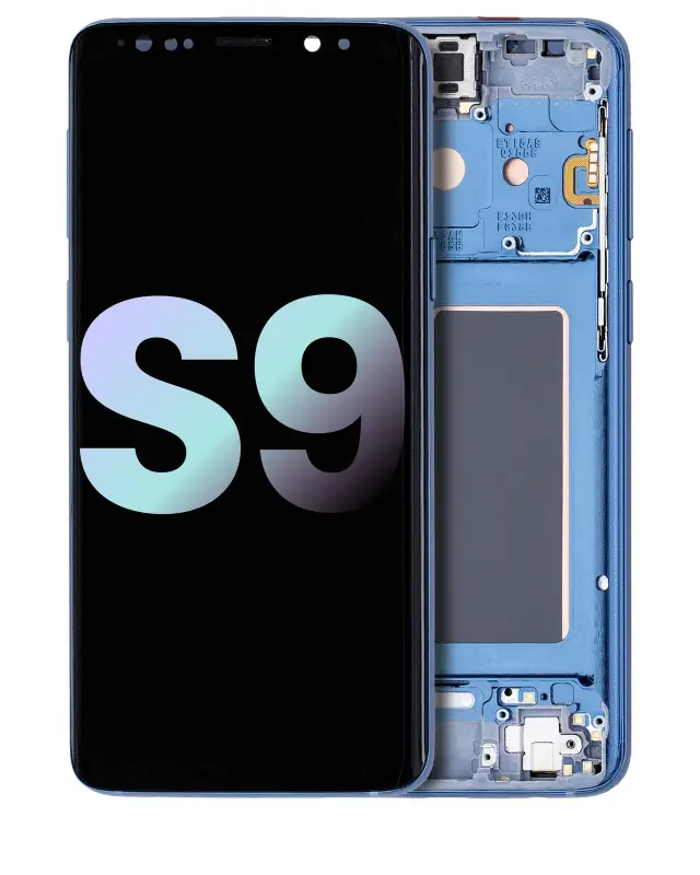 Écran OLED avec châssis pour Samsung Galaxy S9 (pack service origine, Coral Blue)