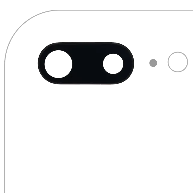 Lentille de caméra arrière avec support et anneau pour Apple iPhone 7 Plus (compatible premium, lot de 10)
