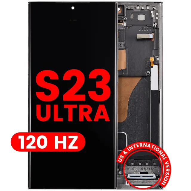 Écran OLED avec châssis pour Samsung Galaxy S23 Ultra (version US & internationale, compatible premium, 120 Hz, vert)