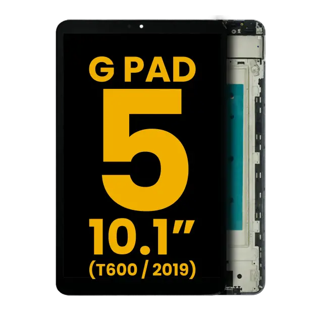 Écran LCD avec châssis pour LG G Pad 5 10.1 (T600 / 2019) (reconditionné, noir)