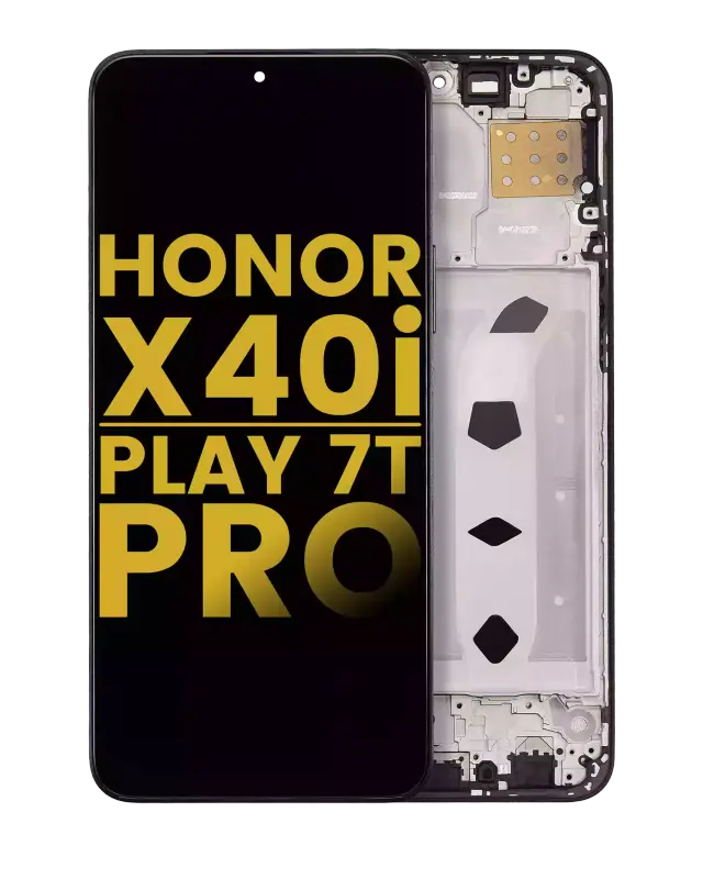 Écran LCD avec châssis pour Honor X40i / Play7T Pro (reconditionné, noir)