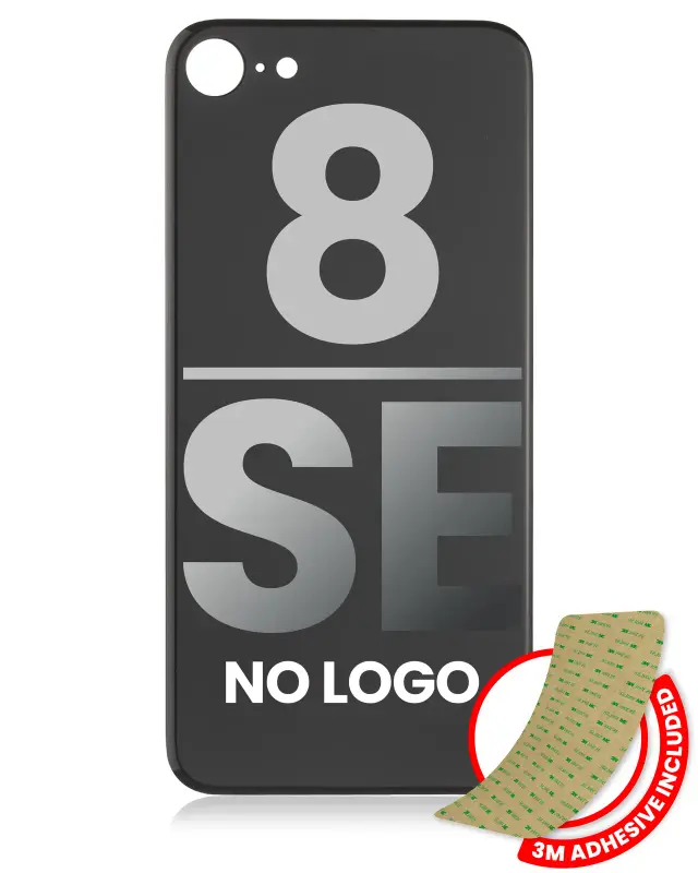 Vitre arrière pour Apple iPhone 8 / SE (2020) (No Logo / Large Camera Hole, gris sidéral)