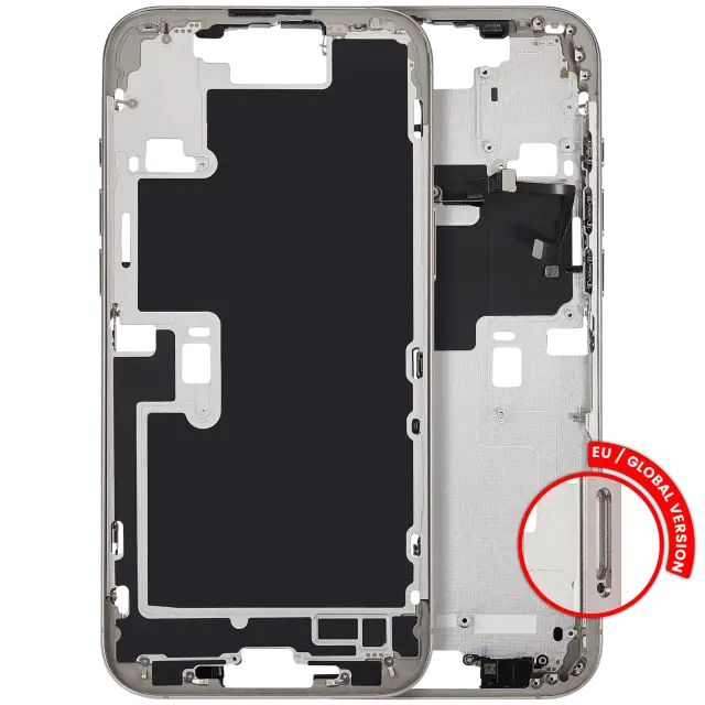 Châssis pour Apple iPhone 16 Pro Max (version EU, compatible premium, titane naturel)