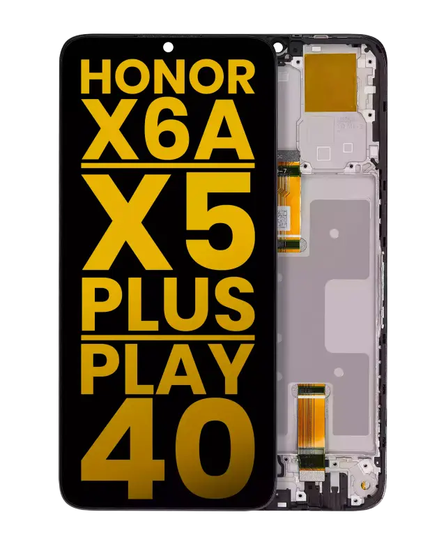 Écran LCD avec châssis pour Honor X6A / X5 Plus / Play 40 (reconditionné, toutes couleurs)