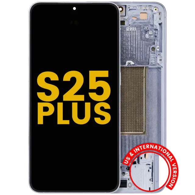 Écran OLED avec châssis pour Samsung Galaxy S25 Plus 5G (version US & internationale, reconditionné, Icy Blue)