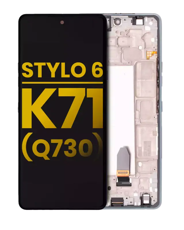 Écran LCD avec châssis pour LG Stylo 6 / K71 (reconditionné, argent)