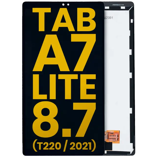 Écran LCD sans châssis pour Samsung Galaxy Tab A7 Lite 8.7" (T220) (2021) (WiFi Version, reconditionné, noir)