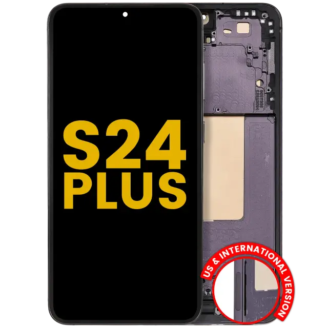 Écran OLED avec châssis pour Samsung Galaxy S24 Plus 5G (version US & internationale, reconditionné, Onyx Black)