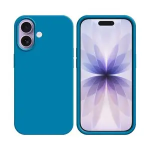 Coque Silicone Compatible pour Apple iPhone 17 (#16) Bleu Ciel