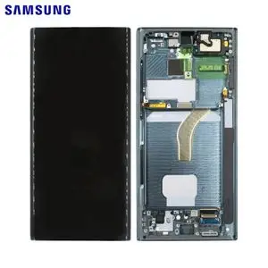 Écran Tactile Original Samsung Galaxy S22 Ultra S908 GH82-27488D GH82-27489D Vert