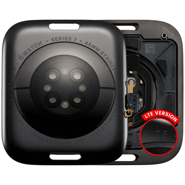 Vitre arrière pour Apple Watch Series 7 (45mm) (LET Version, Stainless / Space Black)