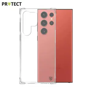 Coque Silicone Renforcée PROTECT pour Samsung Galaxy S23 Ultra 5G S918 Transparent