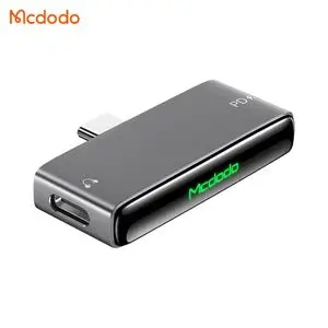 Adaptateur Convertisseur Mcdodo CA-7670 Type-C vers Double Type-C (Charge & Audio) 60W Noir