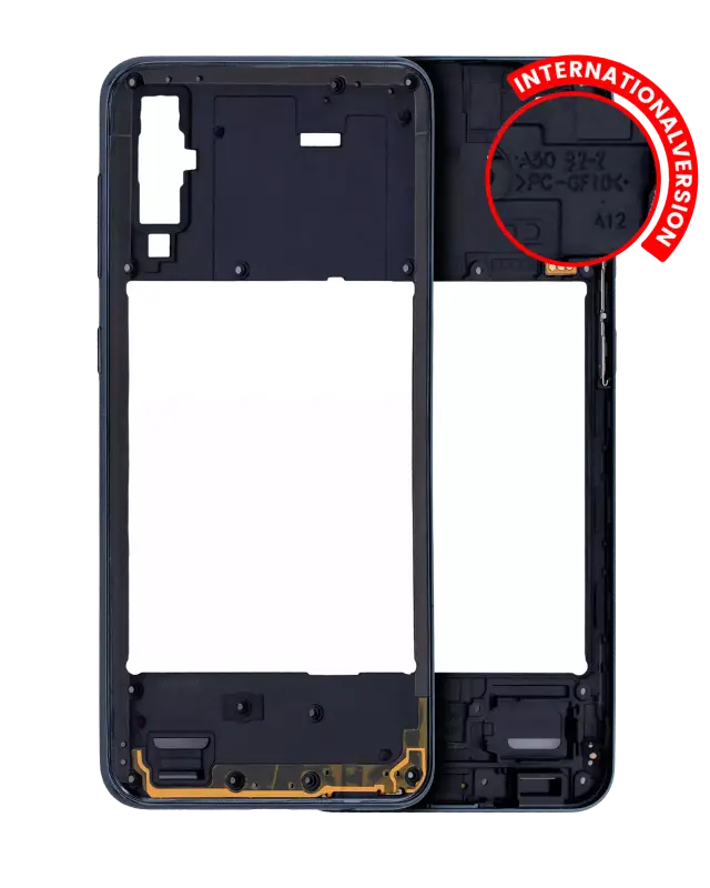 Châssis pour Samsung Galaxy A50 (A505 / 2019) (version internationale, compatible premium, noir)