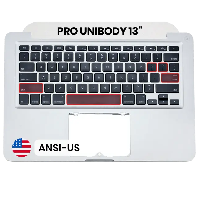 Châssis supérieur avec clavier ANSI US pour Apple MacBook 13" A1278 (2009-2010) (origine d'occasion) — réf. 107082068160