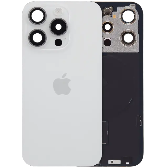 Vitre arrière pour Apple IPhone 15 Pro (origine, White Titanium)