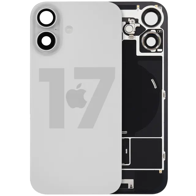 Vitre arrière pour Apple iPhone 17 (origine d'occasion — grade B, blanc)