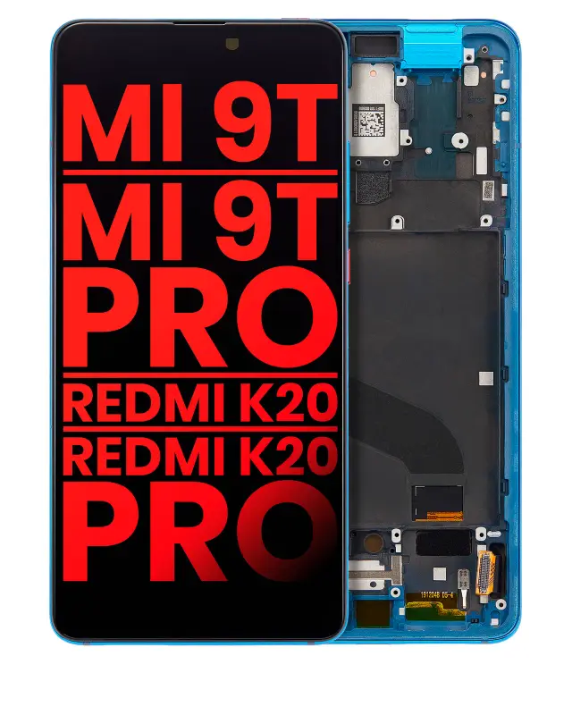 Écran OLED avec châssis pour Xiaomi Mi 9T / 9T Pro / K20 / K20 Pro (compatible premium, Glacier Blue)