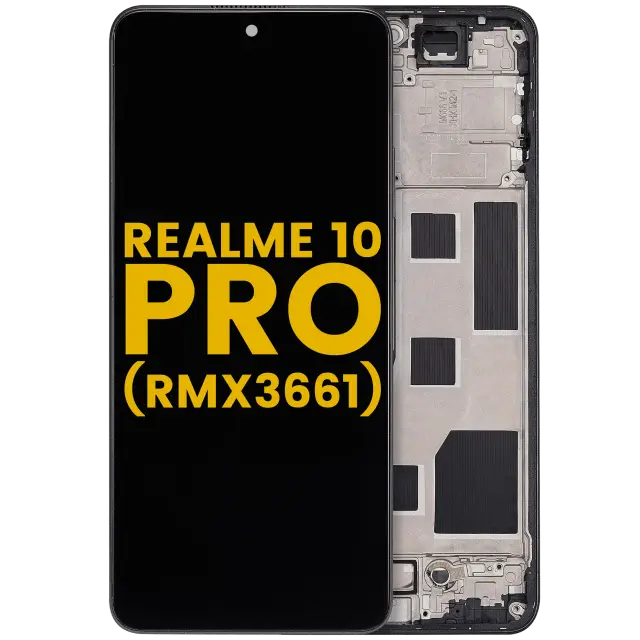Écran LCD avec châssis pour Realme 10 Pro (RMX3661) (reconditionné, Dark Matter)