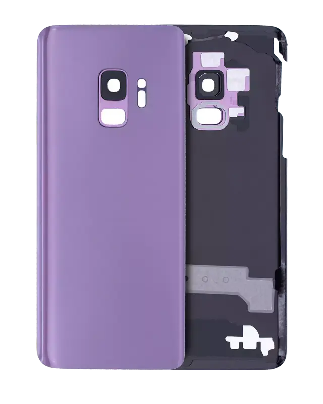 Vitre arrière pour Samsung Galaxy S9 (sans logo, compatible premium, Lilac Purple)