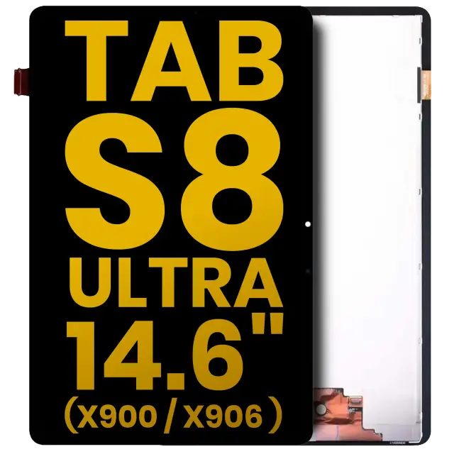 Écran OLED sans châssis pour Samsung Galaxy Tab S8 Ultra 14.6" (X900 / X906) (2022) (reconditionné, noir)