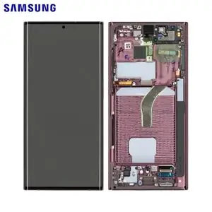 Écran Tactile Original Samsung Galaxy S22 Ultra S908 GH82-27488B GH82-27489B Bordeaux