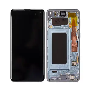 Écran Tactile Soft Oled avec Châssis Samsung Galaxy S10 G973 Bleu