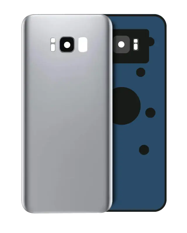 Vitre arrière pour Samsung Galaxy S8 (sans logo, compatible premium, Arctic Silver)