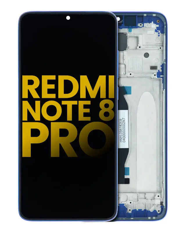 Écran LCD avec châssis pour Xiaomi Redmi Note 8 Pro (reconditionné, bleu)