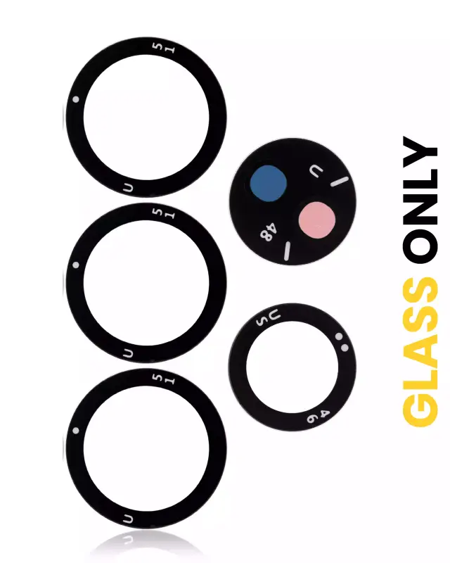 Lentille de caméra arrière avec adhésif pour Samsung Galaxy S21 Ultra 5G (lot de 5)