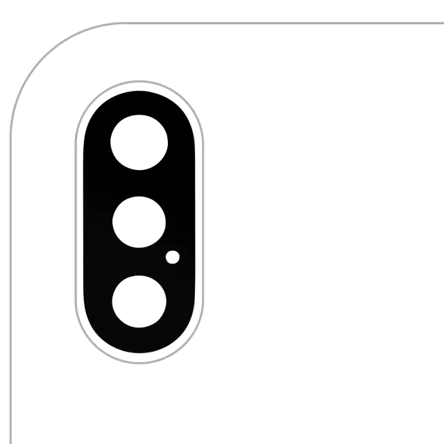 Lentille de caméra arrière avec adhésif pour Apple iPhone XS / XS Max (toutes couleurs, lot de 10, compatible premium)