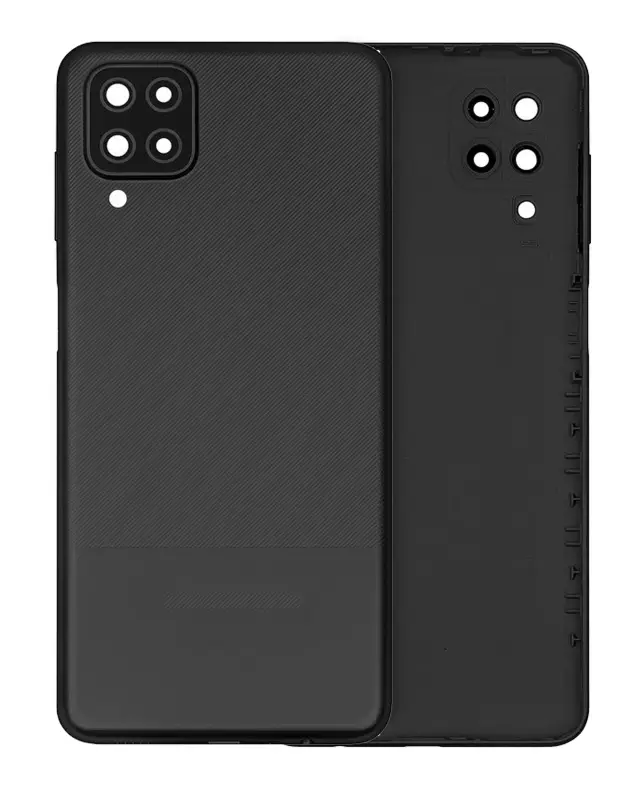 Vitre arrière pour Samsung Galaxy A12 Nacho (A127 / 2021) (pack service origine, noir)