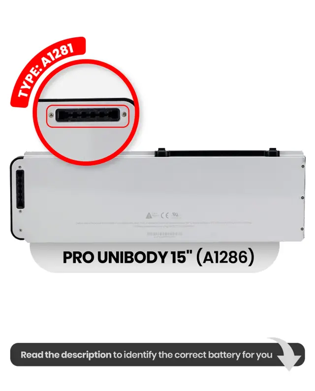 Batterie pour Apple MacBook Pro 15" A1286 (2008-2009)