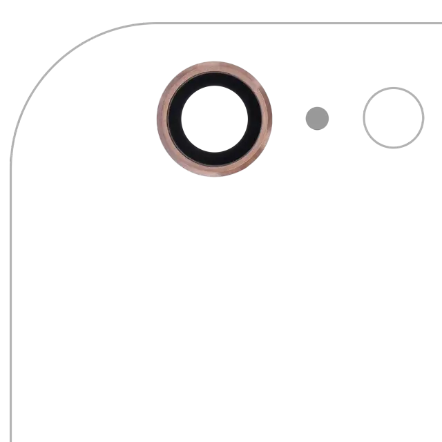 Vitre de caméra arrière pour Apple iPhone 6 Plus / 6S Plus (Real Sapphire, premium, Rose Gold, lot de 10)