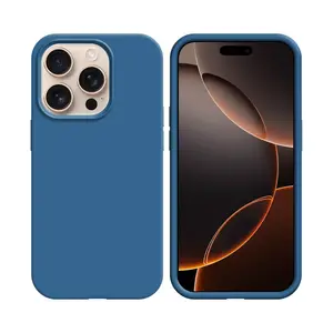 Pack de 10 Coques Silicone Compatible pour Apple iPhone 16 Pro Bulk (#20) Bleu Marine