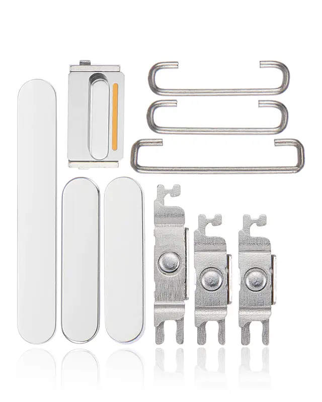 Jeu de boutons power et volume pour Apple iPhone 14 Pro / 14 Pro Max (argent)