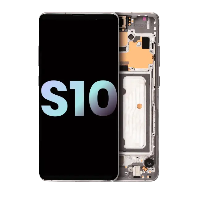 Écran OLED avec châssis pour Samsung Galaxy S10 5G (pack service origine, Crown Silver)
