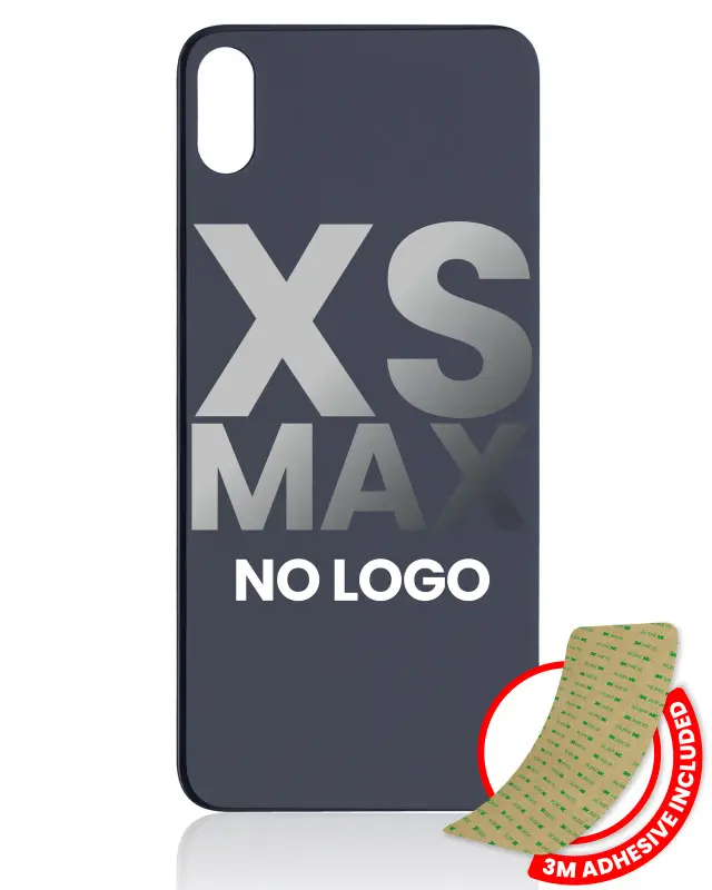 Vitre arrière pour Apple iPhone XS Max (No Logo / Large Camera Hole, gris sidéral)