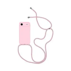 Coque Silicone avec Cordon Apple iPhone Air (#02) Rose