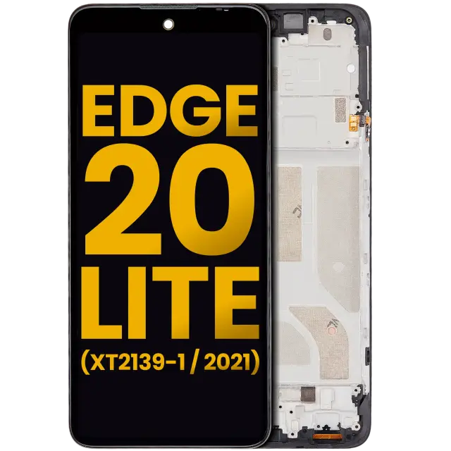 Écran OLED avec châssis pour Motorola Edge 20 Lite (XT2139-1 / 2021) (reconditionné, toutes couleurs)